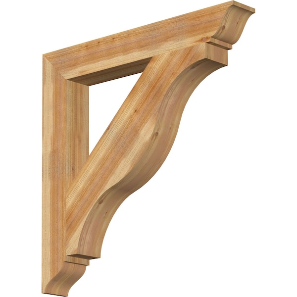Ekena Millwork Funston Traditional Rough Sawn Bracket, Western Red Cedar, 6"W x 44"D x 44"H BKT06X44X44FST01RWR - main